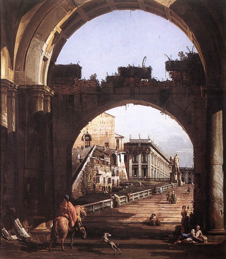 Bellotto, Bernardo dit Bellotti (1721-1780) - Capriccio of the capital.JPG